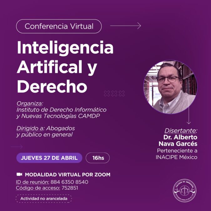 Conferencia Virtual Inteligencia Artificial y Derecho