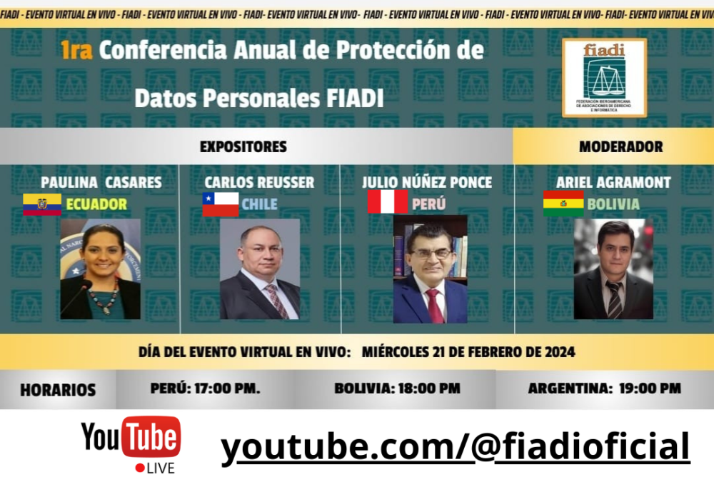 1ra Conferencia de Protección de Datos Personales FIADI